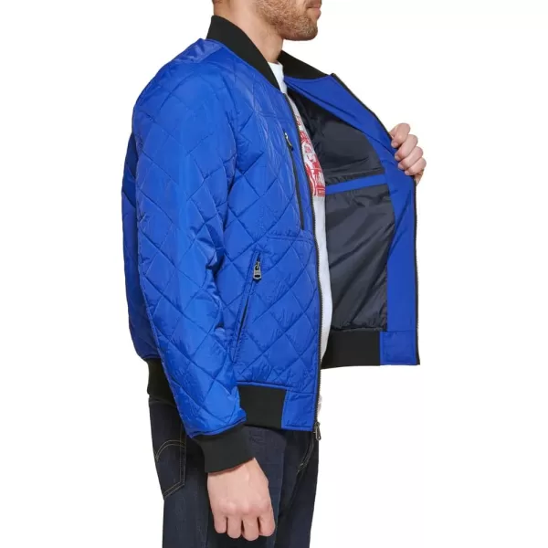 Levis Mens Diamond Quilted Bomber JacketBlue