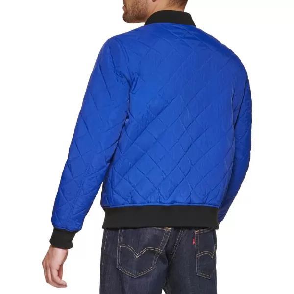 Levis Mens Diamond Quilted Bomber JacketBlue