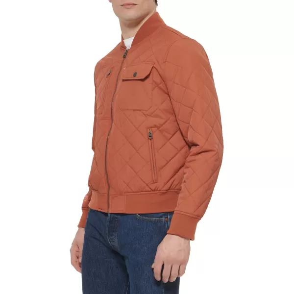 Levis Mens Diamond Quilted Bomber JacketClay