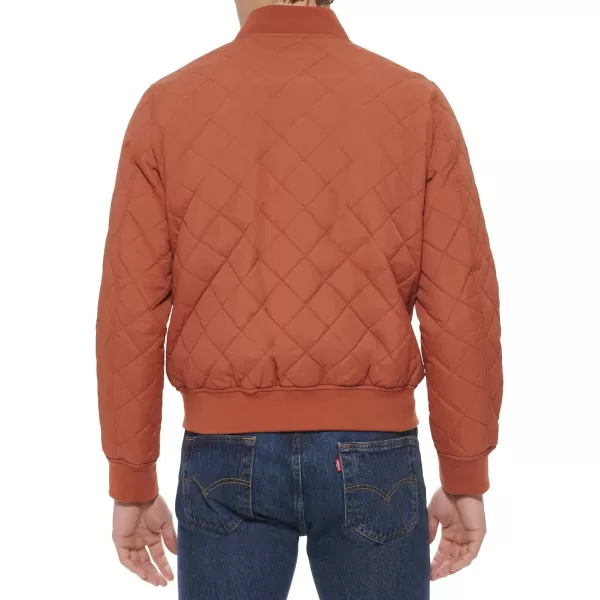 Levis Mens Diamond Quilted Bomber JacketClay