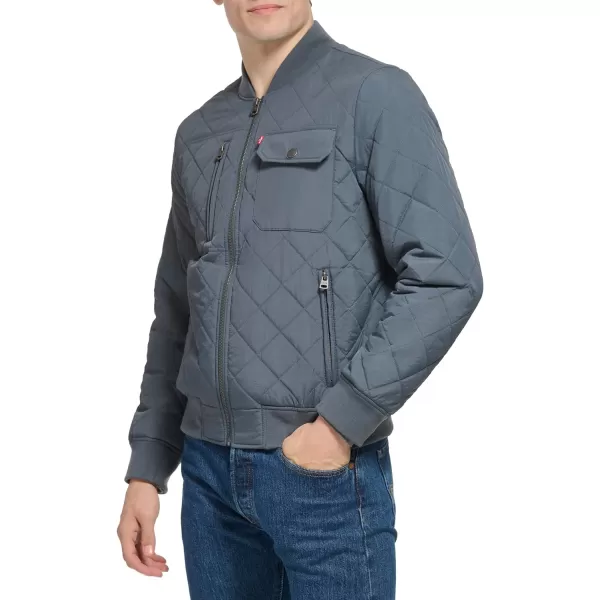 Levis Mens Diamond Quilted Bomber JacketIndigo