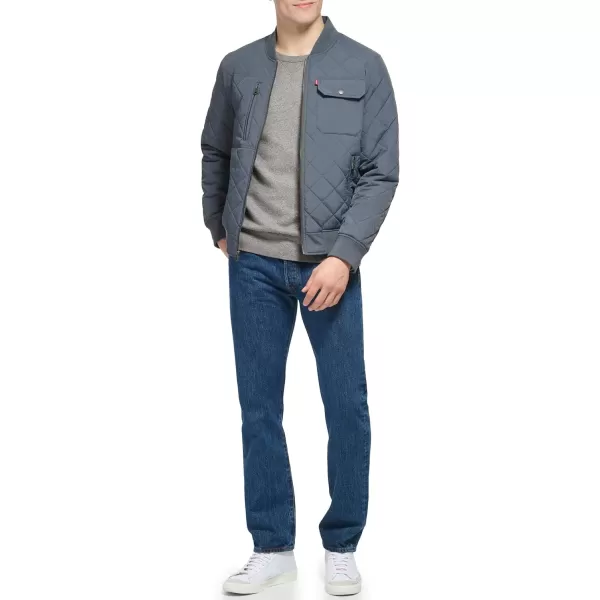 Levis Mens Diamond Quilted Bomber JacketIndigo