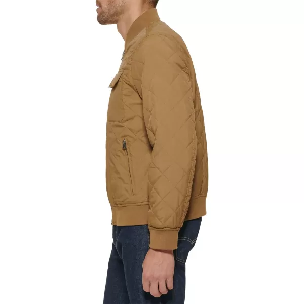 Levis Mens Diamond Quilted Bomber JacketKhaki