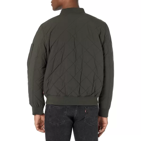 Levis Mens Diamond Quilted Bomber JacketOlive