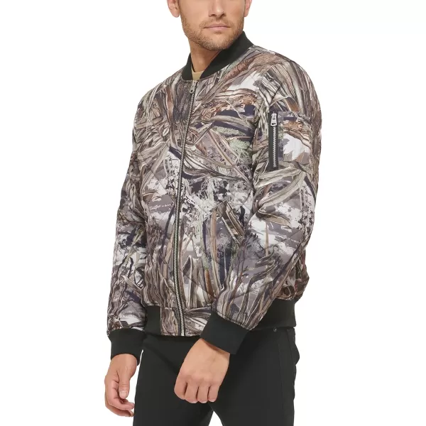 Levis Mens Diamond Quilted Bomber JacketReal Tree