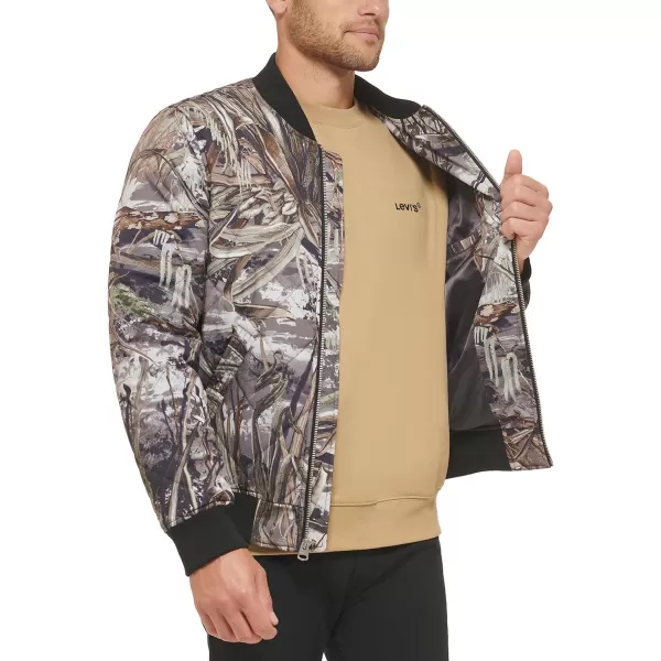 Levis Mens Diamond Quilted Bomber JacketReal Tree