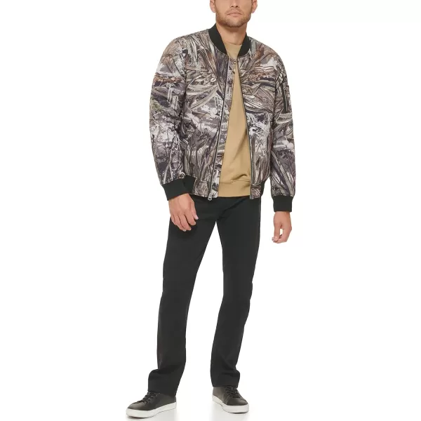 Levis Mens Diamond Quilted Bomber JacketReal Tree