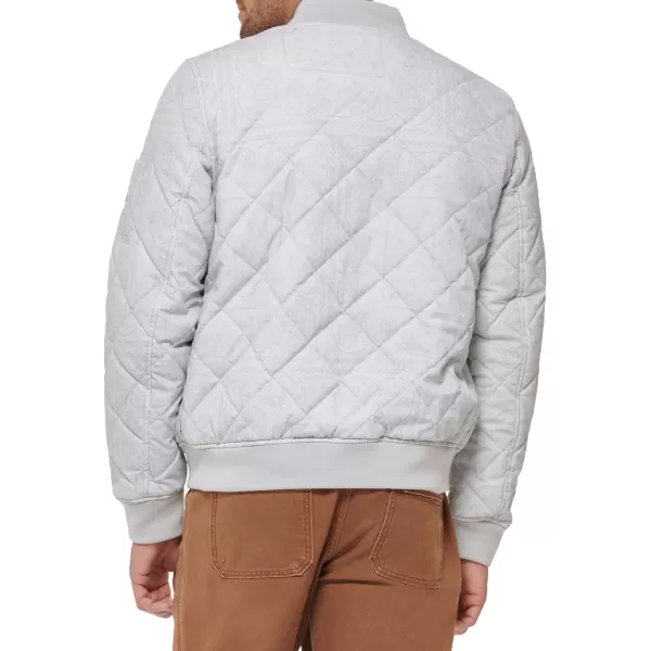 Levis Mens Diamond Quilted Bomber JacketWhite Bandana Print