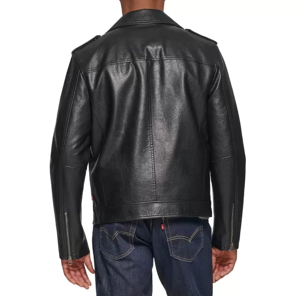 Levis Mens Faux Leather Motorcycle JacketNew Black