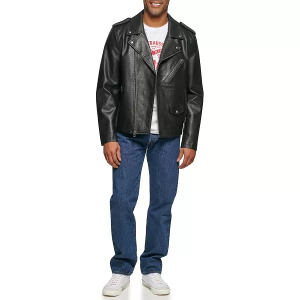 Levis Mens Faux Leather Motorcycle JacketNew Black