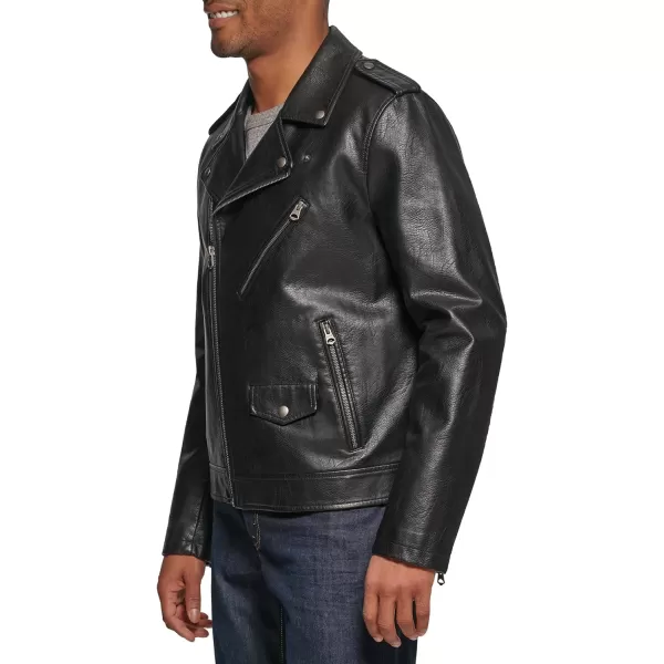 Levis Mens Faux Leather Motorcycle JacketNew Black