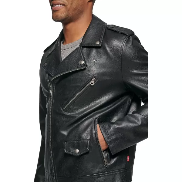 Levis Mens Faux Leather Motorcycle JacketNew Black