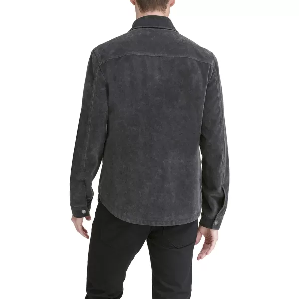 Levis Mens Faux Leather Shirt JacketCharcoal Faux Suede