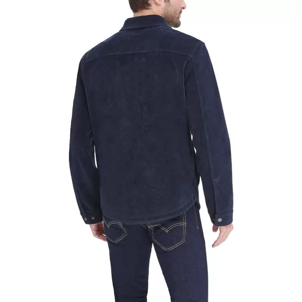 Levis Mens Faux Leather Shirt JacketNavy Faux Suede