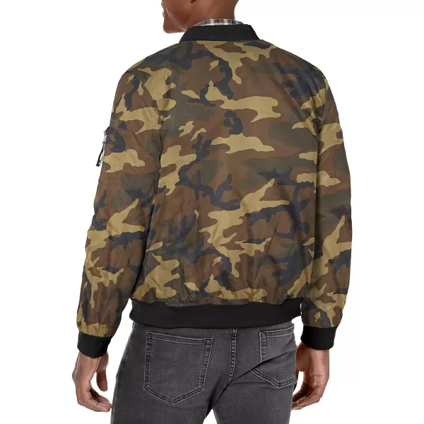 Levis Mens Flight Satin Bomber JacketCamo Ma1 Filled