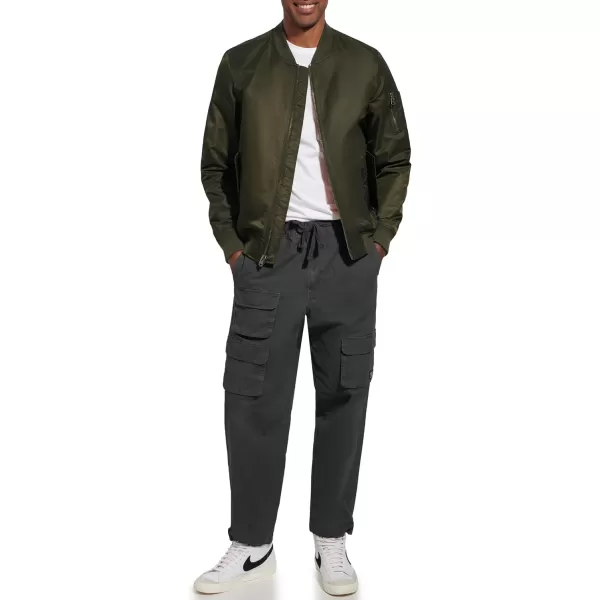 Levis Mens Flight Satin Bomber JacketOlive Ma1 Unfilled