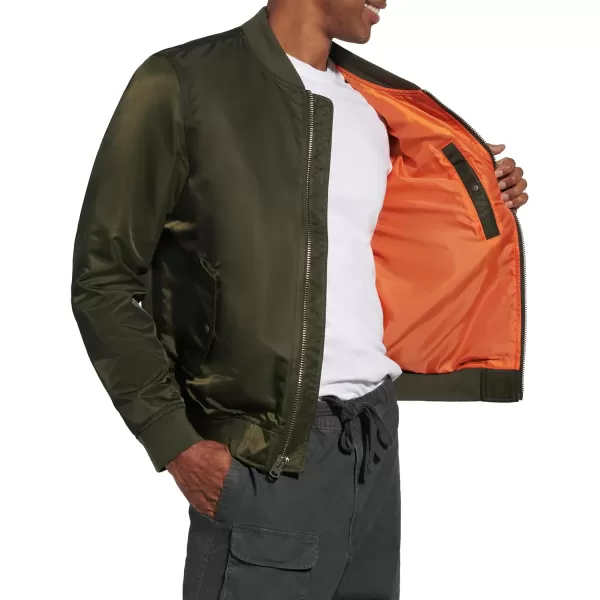 Levis Mens Flight Satin Bomber JacketOlive Ma1 Unfilled