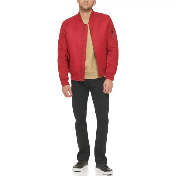 Levis Mens Flight Satin Bomber JacketRed Ma1 Filled