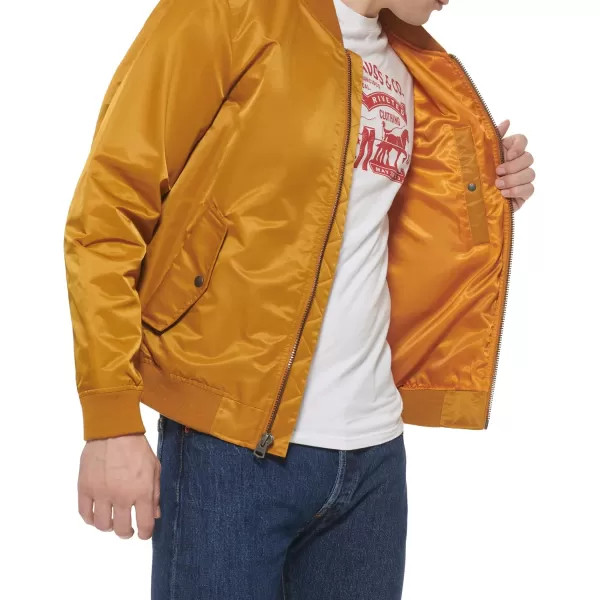 Levis Mens Flight Satin Bomber JacketSpice Ma1 Unfilled