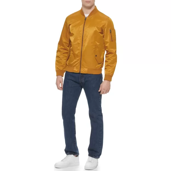 Levis Mens Flight Satin Bomber JacketSpice Ma1 Unfilled