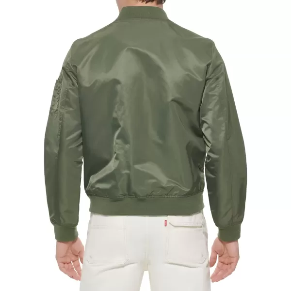 Levis Mens Flight Satin Bomber JacketThyme Ma1 Unfilled