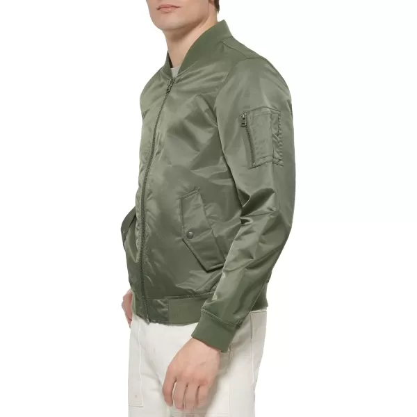 Levis Mens Flight Satin Bomber JacketThyme Ma1 Unfilled