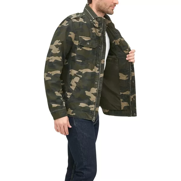 Levis Mens Legacy Washed Cotton Military JacketCamouflage