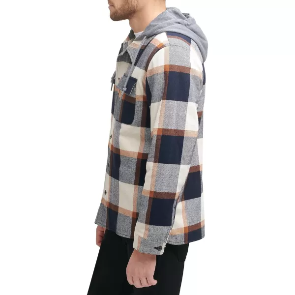 Levis Mens Plaid Sherpa Lined Hooded Shirt Jacket Regular amp Big amp Tall SizesSkateboard Plaid