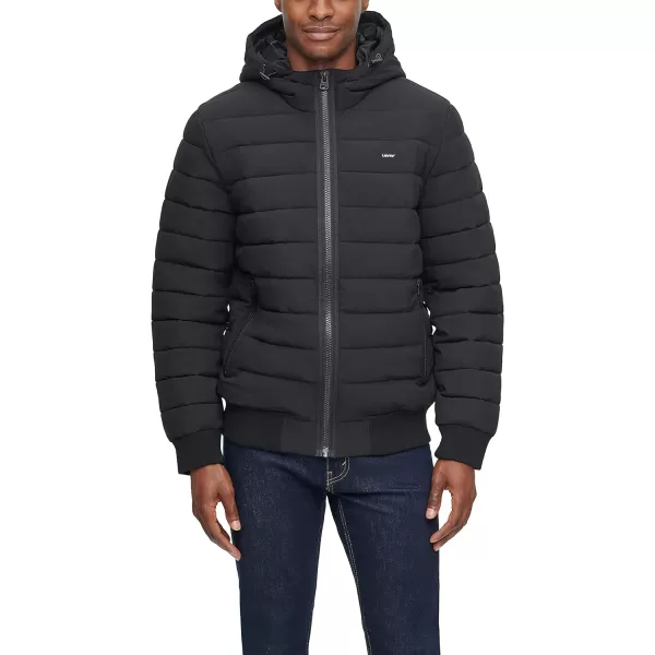 Levis Mens Quilted Bomber JacketBlack