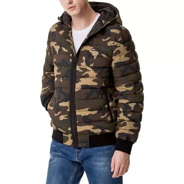 Levis Mens Quilted Bomber JacketCamo