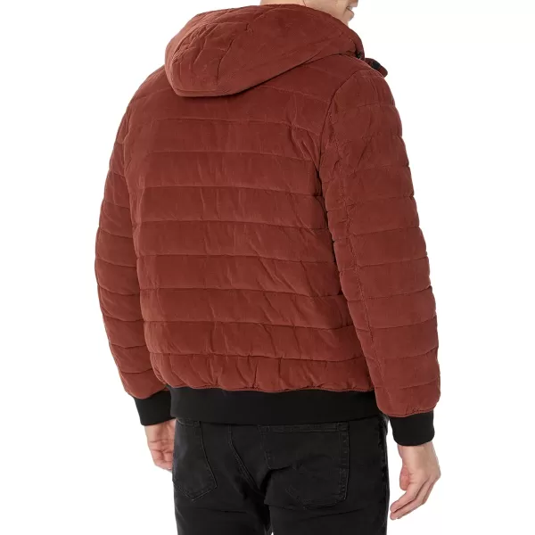 Levis Mens Quilted Bomber JacketRust Corduroy