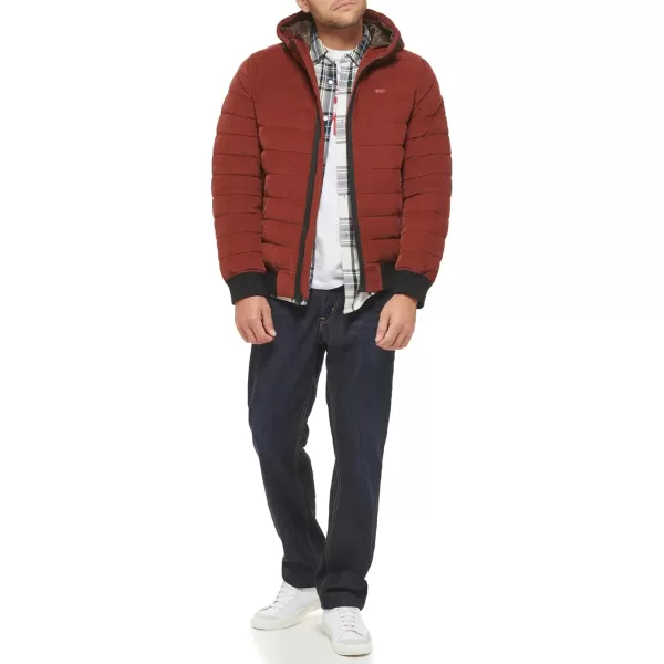 Levis Mens Quilted Bomber JacketRust Corduroy