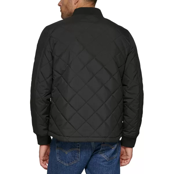 Levis Mens Quilted Open Bottom Bomber JacketBlack