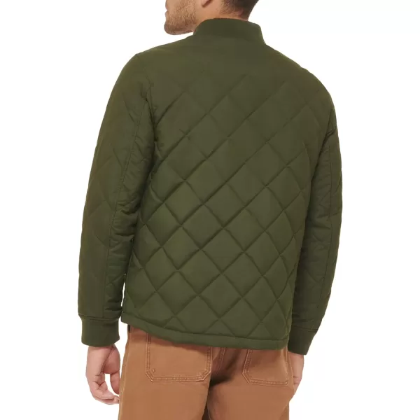 Levis Mens Quilted Open Bottom Bomber JacketMilitary Army Green