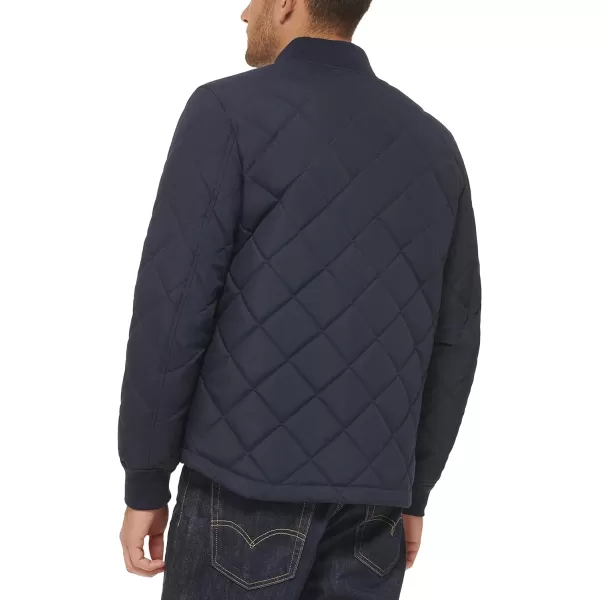 Levis Mens Quilted Open Bottom Bomber JacketNavy