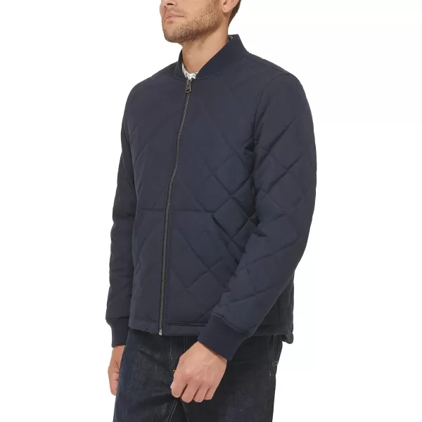 Levis Mens Quilted Open Bottom Bomber JacketNavy