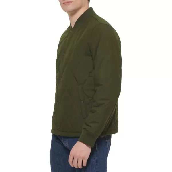 Levis Mens Quilted Open Bottom Bomber JacketNew Olive