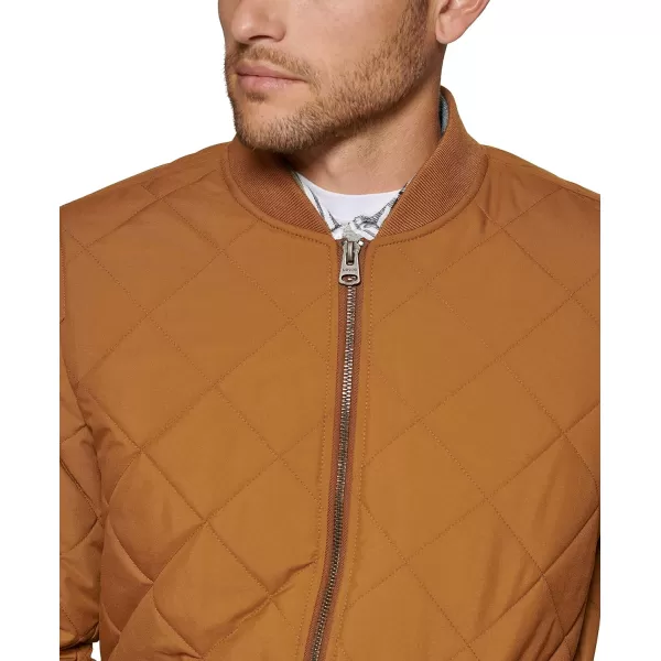 Levis Mens Quilted Open Bottom Bomber JacketWorker Brown