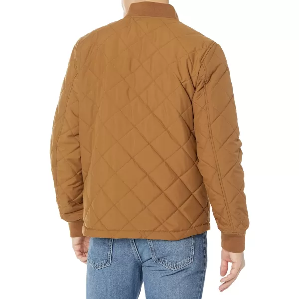 Levis Mens Quilted Open Bottom Bomber JacketWorker Brown