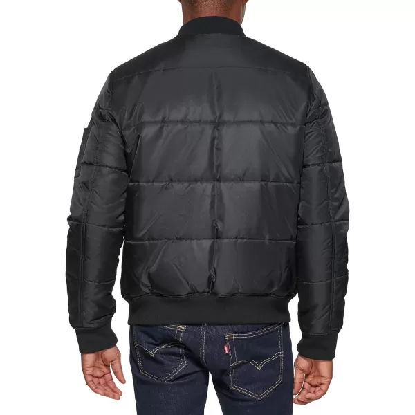 Levis Mens Quilted Puffer Bomber JacketBlack