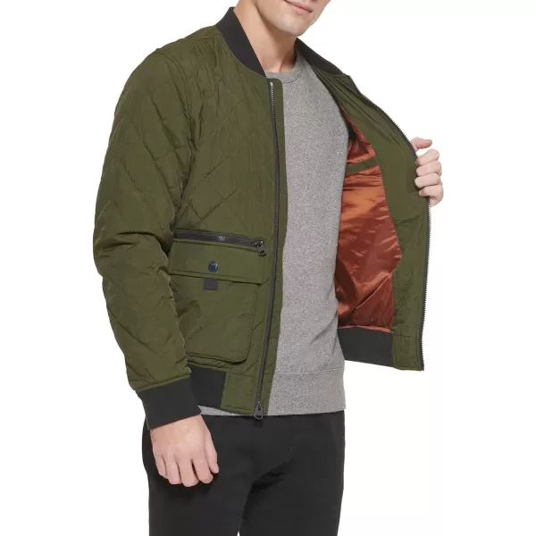 Levis Mens Quilted Utility Bomber JacketArmy Green