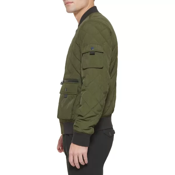 Levis Mens Quilted Utility Bomber JacketArmy Green