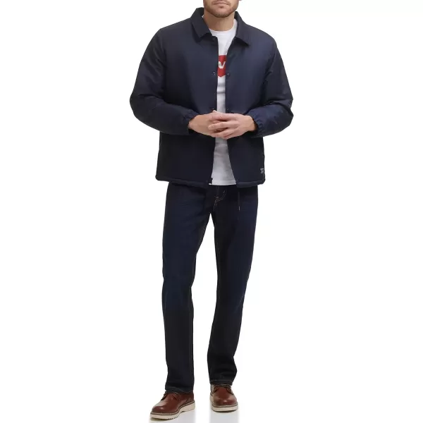 Levis Mens Retro Coaches JacketNavy Sherpa Lined