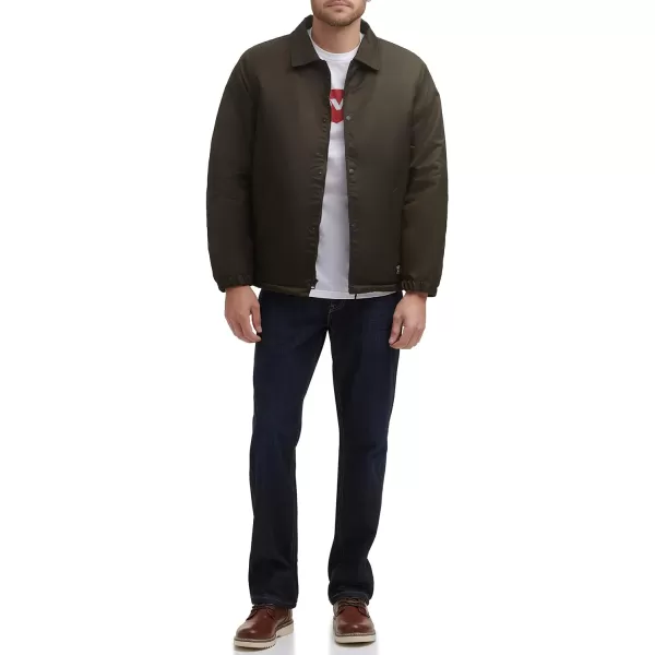 Levis Mens Retro Coaches JacketOlive Sherpa Lined