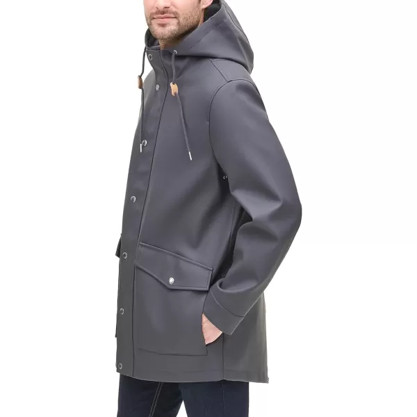 Levis Mens Rubberized Rain Parka JacketCharcoal