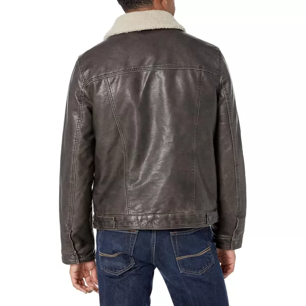 Levis Mens Sherpa Lined Trucker JacketDark Brown