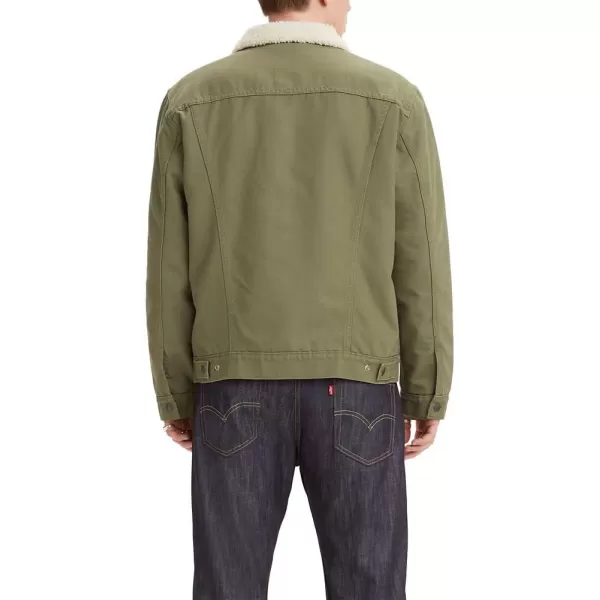 Levis Mens Sherpa Trucker Jacket Also Available in Big amp TallBig amp Tall Cougar Canvas