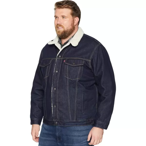 Levis Mens Sherpa Trucker Jacket Also Available in Big amp TallBig amp Tall Juniper Rinse