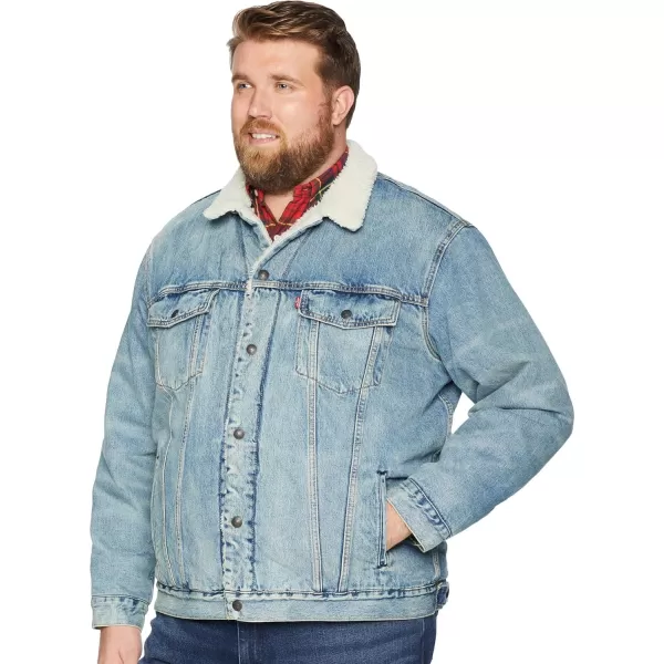 Levis Mens Sherpa Trucker Jacket Also Available in Big amp TallBig amp Tall MustardStretch