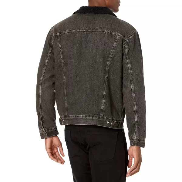 Levis Mens Sherpa Trucker Jacket Also Available in Big amp TallStandard Blow Away  Black